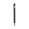 Stylo Bille Publicitaire En Aluminium Recyclé Avec Stylet Neil Rose Noir