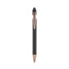 Stylo Bille Publicitaire En Aluminium Recyclé Avec Stylet Neil Rose Noir, Vue 2