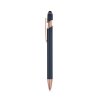Stylo Bille Publicitaire En Aluminium Recyclé Avec Stylet Neil Rose Bleu Marine, Vue 5