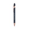 Stylo Bille Publicitaire En Aluminium Recyclé Avec Stylet Neil Rose Bleu Marine, Marquage