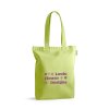 Tote Bag Avec Soufflet Personnalisé En Coton Et Polyester Recyclés 220G 38X40X10Cm Merida Vert Clair Avec Marquage