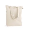 Tote Bag Avec Soufflet Publicitaire En Coton Et Polyester Recyclés 220G 38X40X9Cm Girona Naturel, Vue Complémentaire