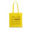 Tote Bag Publicitaire En Coton Bio 140G 38X42Cm Madeira Jaune Avec Marquage