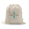 Gym Bag Personnalisable En Coton Recyclé 150G 37X41Cm Salamanca Naturel Avec Marquage