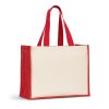 Sac Cabas Personnalisé En Toile Et Jute 320G 420X330X190Mm Helsinque Colour Rouge, Produit Seul