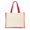 Sac Cabas Personnalisé En Toile Et Jute 320G 420X330X190Mm Helsinque Colour Rouge, Autre Vue