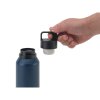 Bouteille Isotherme Publicitaire En Inox Recyclé 590Ml Nicklaus Bleu Marine, Vue 2