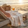 Fouta Publicitaire En Coton Bio 250G 170X100Cm Axeline En Situation