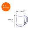 Tasse Publicitaire En Verre Trempé 310Ml Lys Dimensions