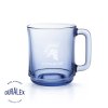 Tasse Publicitaire En Verre Trempé 310Ml Lys Bleu Marine Gravure Laser